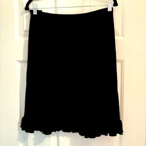 DKNY black ruffle skirt - petite small